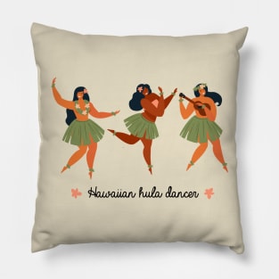 Hawaii Girls Dancing Hula Pillow