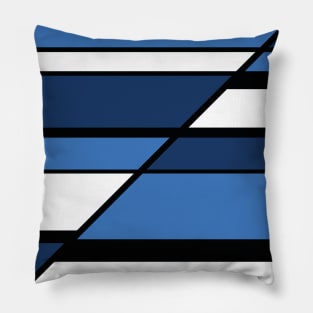 Blue Stripe Geometry Pillow