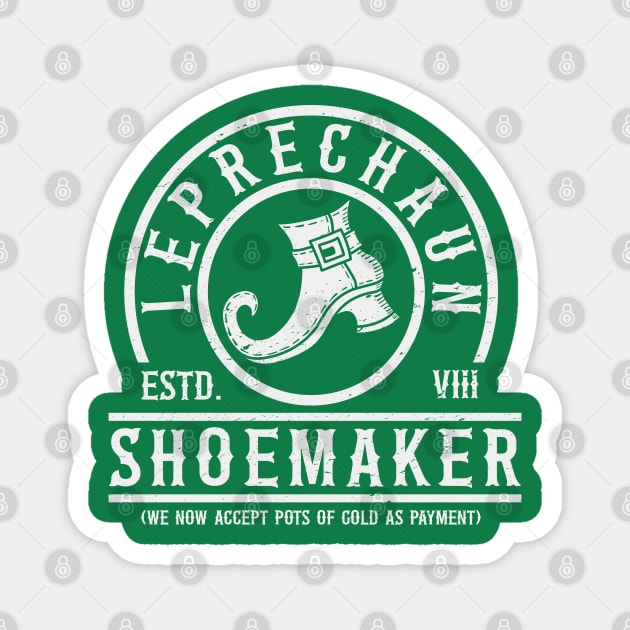 Leprechaun Shoemaker (White) Magnet by nickbeta