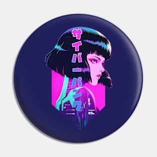 Cyberpunk Girl Pin