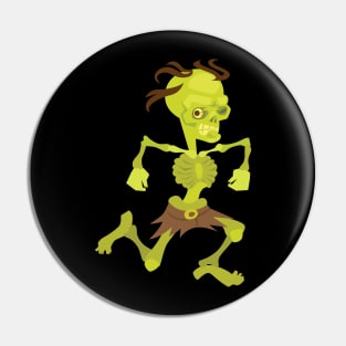 Halloween Hesitant Zombie Pin