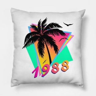 1988 Tropical Sunset Pillow