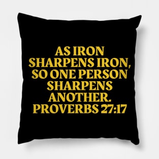 Bible Verse Proverbs 27:17 Pillow