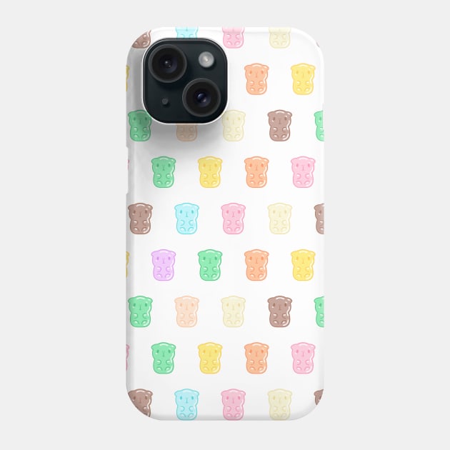 Colorful Gummy Guinea Pigs Pattern, Small Phone Case by Noristudio