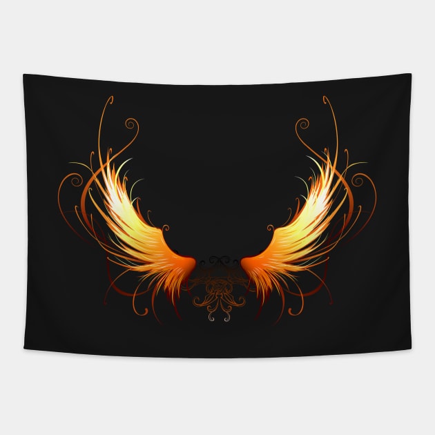 Fiery wings ( Phoenix wings ) Tapestry by Blackmoon9