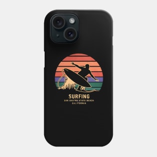 Surfing San Onofre State Breach California  | Surfing lover gifts Phone Case