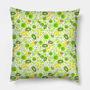 Apple, Kiwi, Grape, Banana and Gingko Pillow