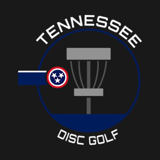 Tennessee Disc Golf - State Flag Dark by grahamwilliams
