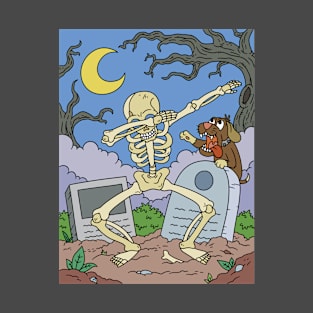 Skelleton Dab Halloween Gift T-Shirt