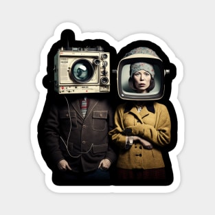 Person, Woman, Man, Camera, TV (no icons) Magnet