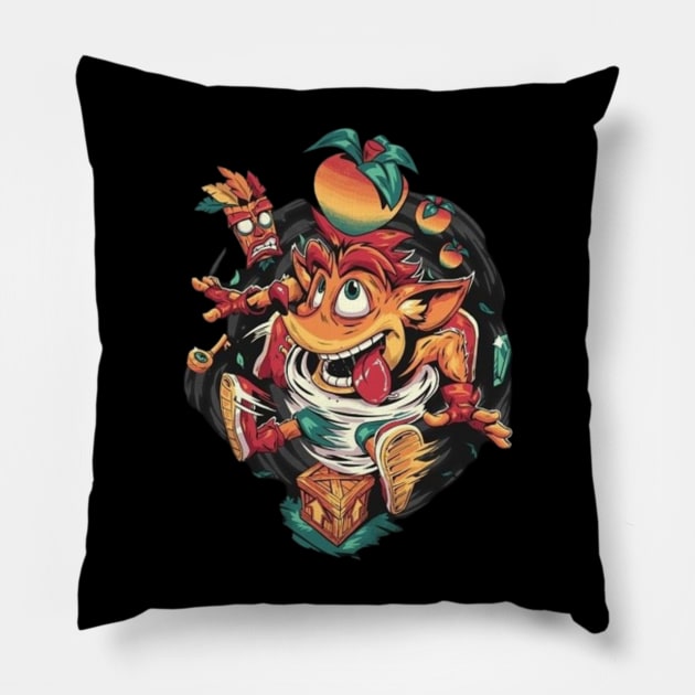 Crash and bandicoot Pillow by XXLack