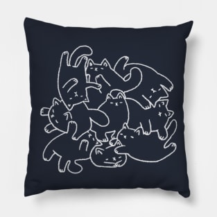 puzzling cats Pillow