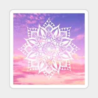 Mandala Pink and Purple Sky Magnet