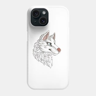 White Husky Phone Case