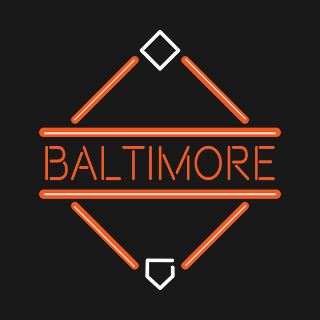 Baltimore Neon Diamond by CasualGraphic