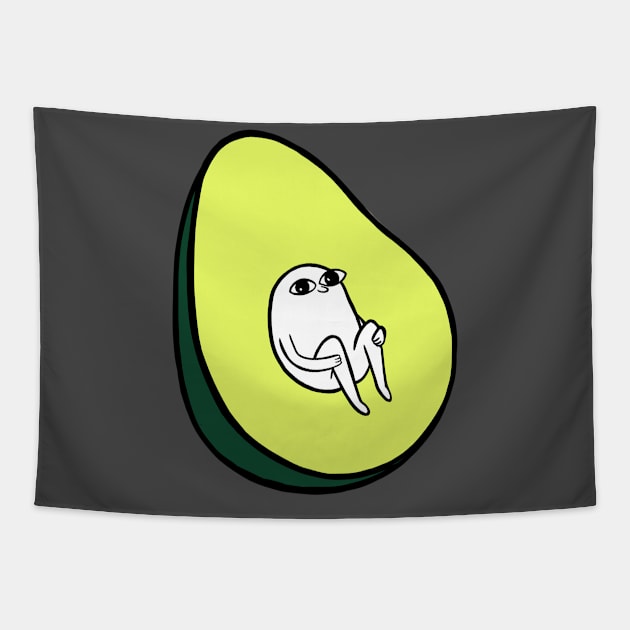 Funny avocado Tapestry by kdegtiareva