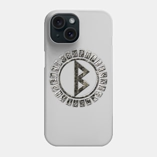 Berkana Rune and Alphabet on Birch Phone Case