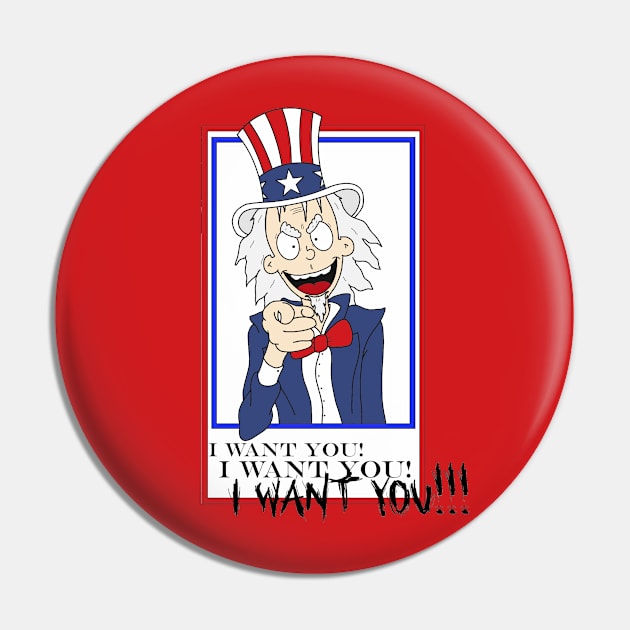 Pushy Patriot Pin by knightwatchpublishing