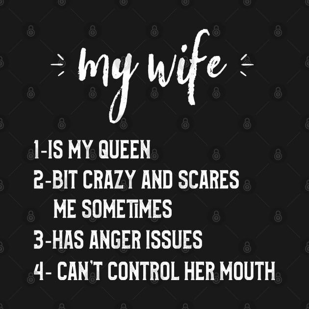 4 Things About My Wife Funny Husband Sayings about Wifie by kaza191