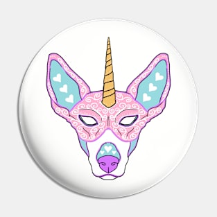 Unicorn Hound Mask Pin