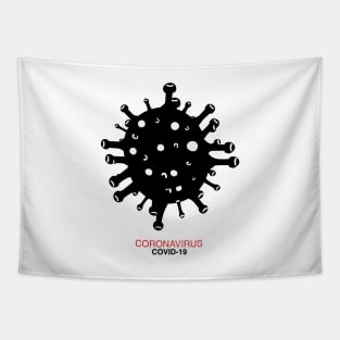 Black Covid-19 and Corona virus infection Tapestry