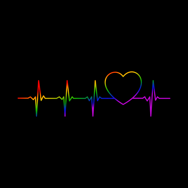 LGBT Heartbeat Gift For Proud Gays & Lesbians by OceanRadar