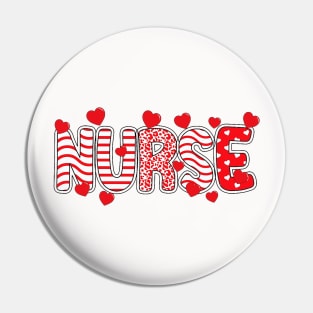 Nurse Heart Leopard Happy Valentine_s Day Pin