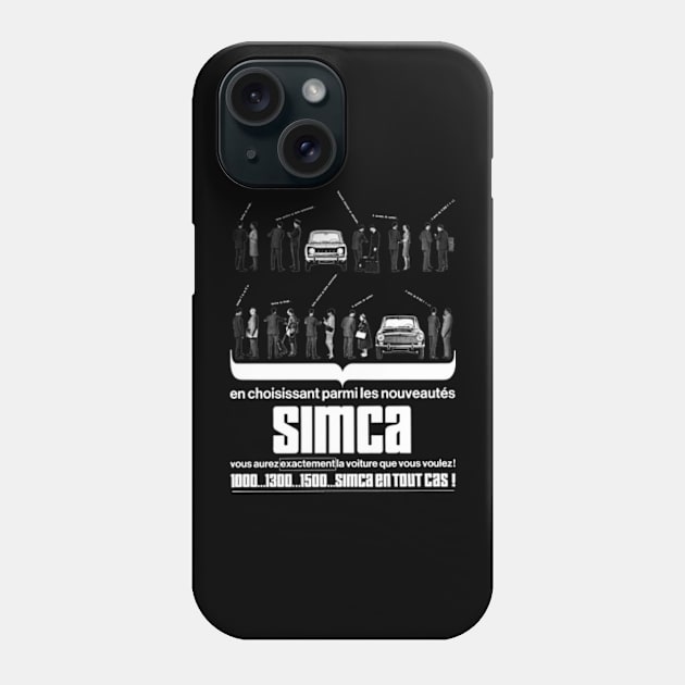 SIMCA RANGE - French advert Phone Case by Throwback Motors