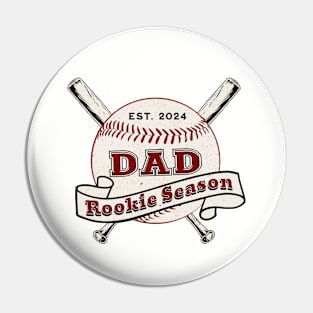 Rookie Dad - New Dad Father's Day Design Pin