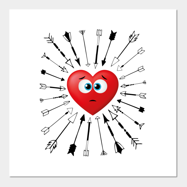 Funny Anti-Valentine's Day Dating: Love Arrows Chasing Heart - Heart Valentines Day - Posters and Art Prints | TeePublic Funny Anti-Valentine's Day Dating: Love Arrows Chasing Heart - Heart Valentines Day - Posters and Art Prints | TeePublic