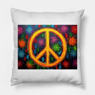 Hippie sign Pillow