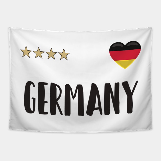 Germany Soccer Football Fan Shirt Flag Tapestry by Sal71