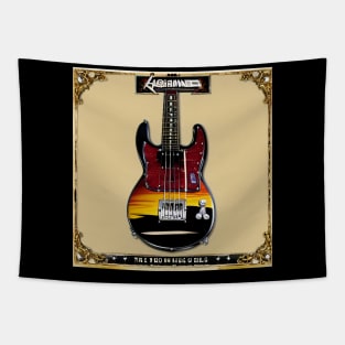 Vintage 80s Rock and Roll Guitar Album Cover Tapestry