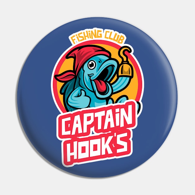 Fishing Club Fisherman Pin by Tip Top Tee's