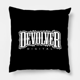 Devolver digital white Pillow