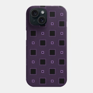 Black squares on purple Phone Case