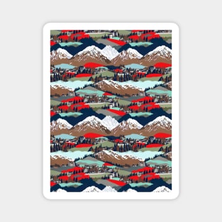 Swiss village folk art Magnet