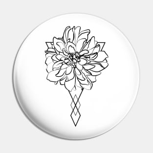 POESY Flower Black Pin