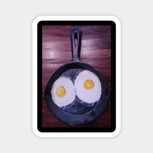 Fried eggs in a skillet Magnet