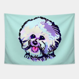 The happy Bichon Love of My Life Tapestry