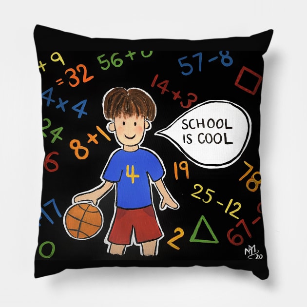 School is cool Pillow by MagaliModoux