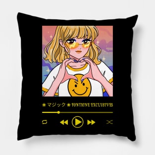 Fontaine Exclusives Blonde Anime Girl Logo #25 Pillow