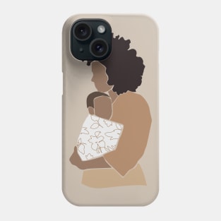 Abstract pregnant mother silhouette Illustration Phone Case