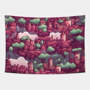 Pixel Art Repeating Pattern Tapestry