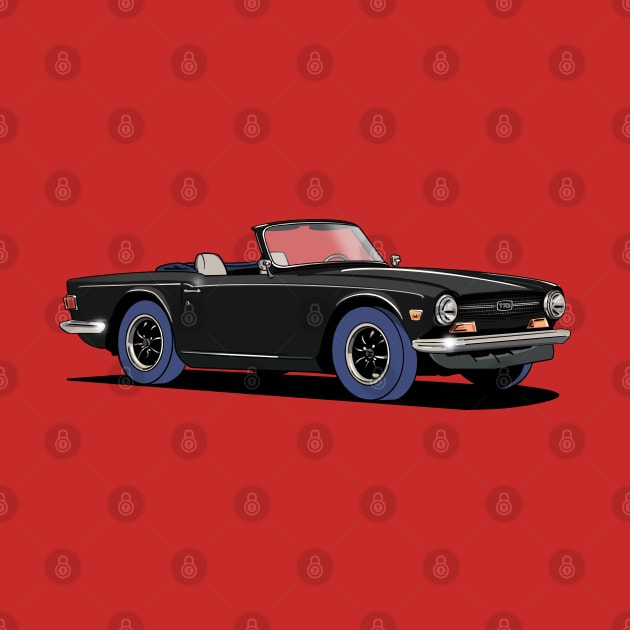 Triumph TR6 Car in black by Webazoot