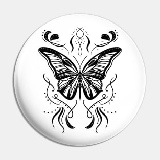 Butterfly totem black Pin