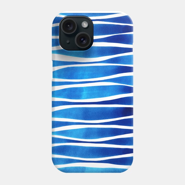 Blue Brushstrokes Phone Case by illucalliart