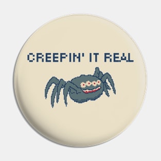 Creepin' It Real - Halloween 8 Bit Pixel Art Pin