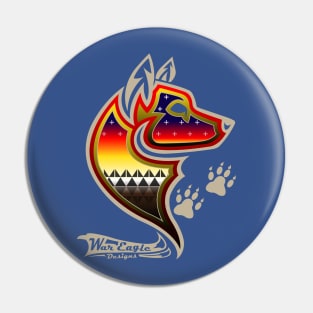 Protecting the people Gray Wolf Pin