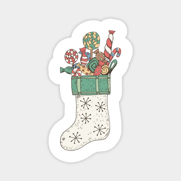 Candy Stocking Magnet by SWON Design